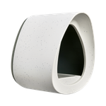 essential mangeoire à oiseaux 18cm gris fibreux